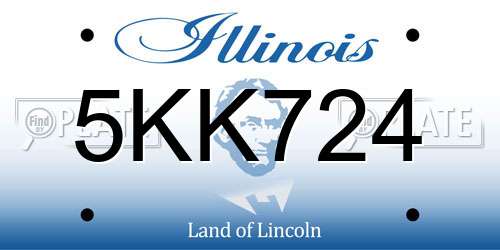 5KK724 Illinois License Plate