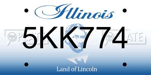 5KK774 Illinois License Plate