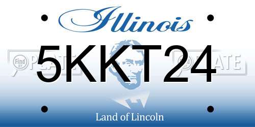 5KKT24 Illinois License Plate