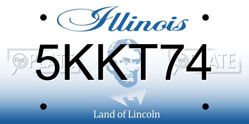 5KKT74 Illinois License Plate