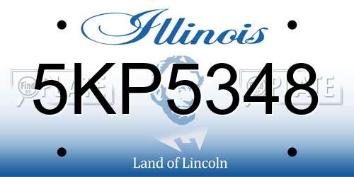 5KP5348 Illinois License Plate