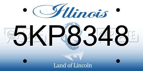 5KP8348 Illinois License Plate