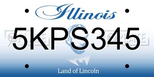 5KPS345 Illinois License Plate