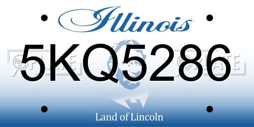 5KQ5286 Illinois License Plate