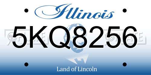5KQ8256 Illinois License Plate