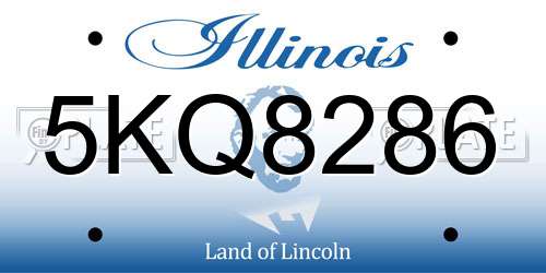 5KQ8286 Illinois License Plate