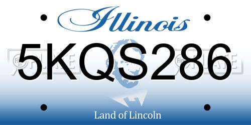 5KQS286 Illinois License Plate