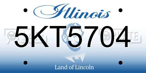 5KT5704 Illinois License Plate