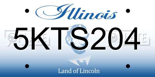 5KTS204 Illinois License Plate