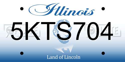 5KTS704 Illinois License Plate