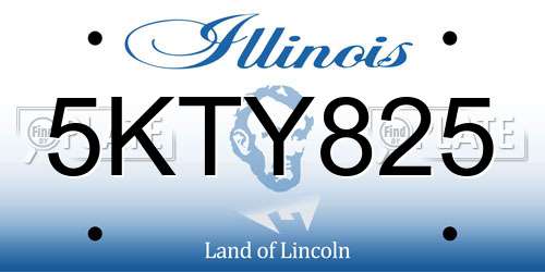 5KTY825 Illinois License Plate