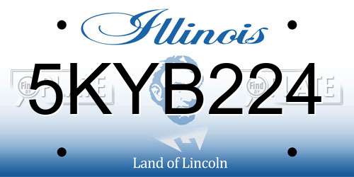 5KYB224 Illinois License Plate