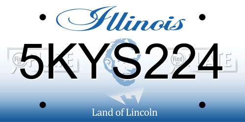 5KYS224 Illinois License Plate
