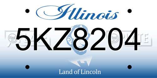 5KZ8204 Illinois License Plate