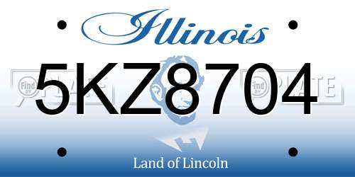5KZ8704 Illinois License Plate