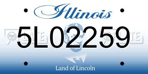 5L02259 Illinois License Plate
