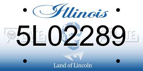 5L02289 Illinois License Plate