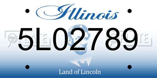 5L02789 Illinois License Plate
