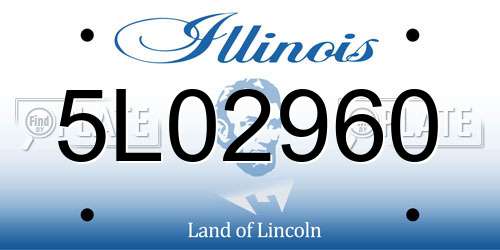 5L02960 Illinois License Plate