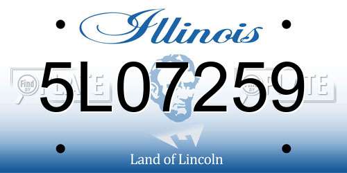 5L07259 Illinois License Plate
