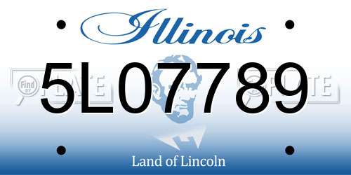 5L07789 Illinois License Plate
