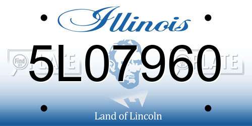 5L07960 Illinois License Plate