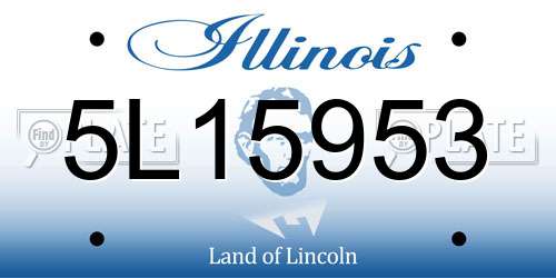 5L15953 Illinois License Plate