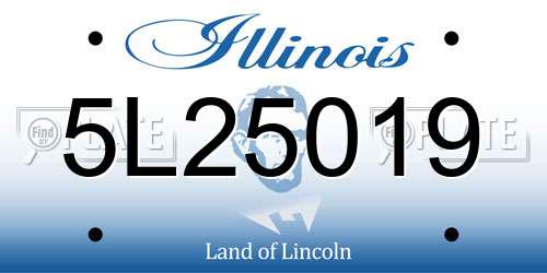 5L25019 Illinois License Plate