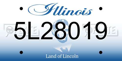 5L28019 Illinois License Plate
