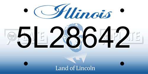 5L28642 Illinois License Plate