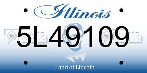 5L49109 Illinois License Plate