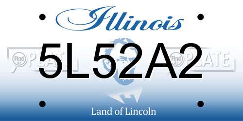 5L52A2 Illinois License Plate