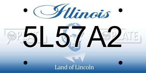 5L57A2 Illinois License Plate