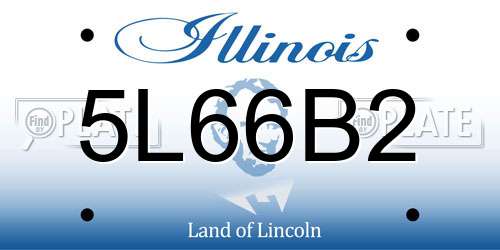 5L66B2 Illinois License Plate