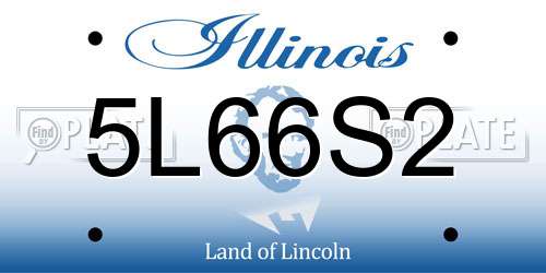 5L66S2 Illinois License Plate