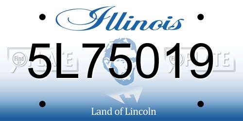 5L75019 Illinois License Plate