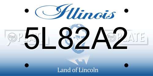 5L82A2 Illinois License Plate