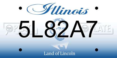5L82A7 Illinois License Plate