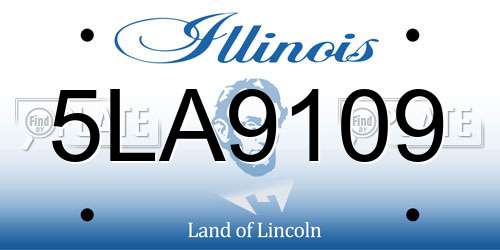 5LA9109 Illinois License Plate