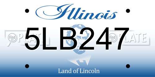 5LB247 Illinois License Plate