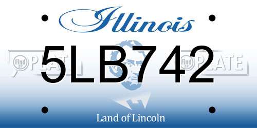 5LB742 Illinois License Plate