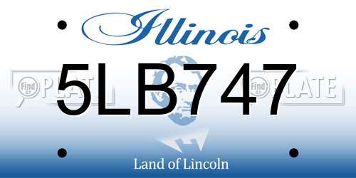 5LB747 Illinois License Plate