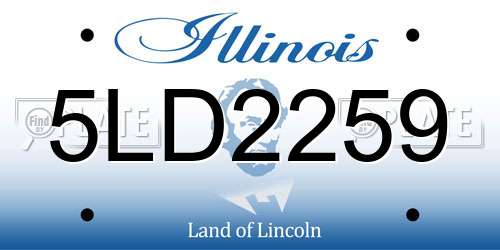 5LD2259 Illinois License Plate