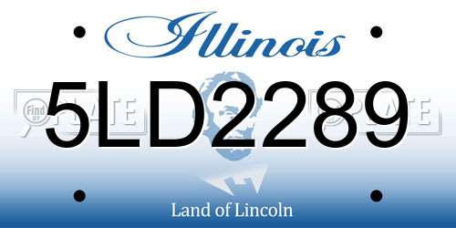 5LD2289 Illinois License Plate