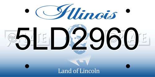 5LD2960 Illinois License Plate