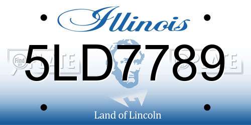 5LD7789 Illinois License Plate