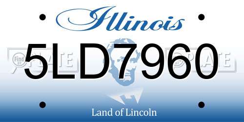 5LD7960 Illinois License Plate