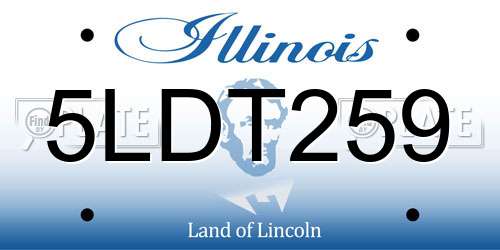 5LDT259 Illinois License Plate