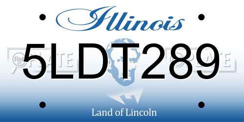 5LDT289 Illinois License Plate