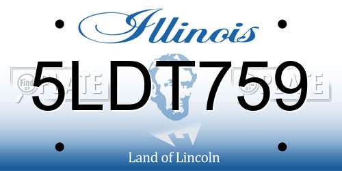 5LDT759 Illinois License Plate